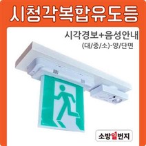 시청각복합유도등 소형 양면 비상구 피난구 음성안내음 시각경보기 소방일번지