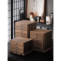 옛날찬장 원목 빈티지 미니 찻장 엔틱 주방, 플라타너스 원목 다과장(서랍 3개)