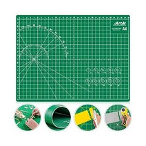 ArtAt 셀프 힐링 커팅 매트: 22.9cm x 30.5cm 미끄럼 방지 PVC 양면 5겹 A4 아트 크래프트 회전 매트 퀼팅용 바느질 공예 취미 원단 정밀 스크랩북 프로젝트, 9 x 12 inches A4 Green