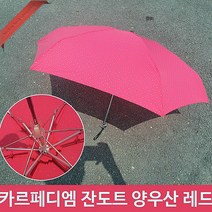 카르페디엠 도트 무늬 5단 미니 우산겸 양산 RE