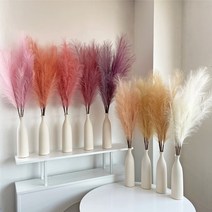 팜파스조화 대형 인조갈대 핑크뮬리 봄 촬영 소품 인테리어 장식, 코랄