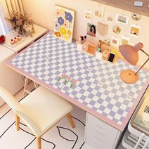 바람책상 식탁보 vc 방수 커팅 테이블매트 대학제 매트, 튤립 바둑판, 60센티X140센티, 1개
