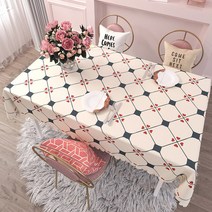 JINGHENG 보 식탁 덮개 비닐 PVC 딸기 방수 커버 북유럽, 137 x 137cm, 선택F