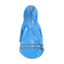 반려동물 야외 강아지 애완 동물 비옷 S-XL 후드 방수 재킷 PU 개 고양이 의류, [04] XL, 03 파란_04 XL
