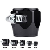 차량냉각 새로운 자동차 부품 범용 AN4 6 8 10 12 오일 연료 호스 클램프 엔드 피니셔 육각 알루미늄 커넥, 15 AN 12 Black