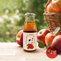 유기농 사과주스 12병 아침에 먹는 사과즙 한잔, 12개, 180ml