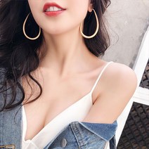 영블리 YJE601 펄레인 물방울 무광 원터치 링 귀걸이 3컬러 유광