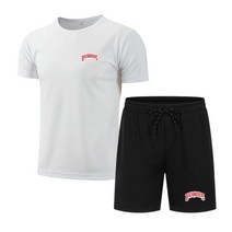 투피스 스포츠웨어 세트 피트니스 런닝 마라톤 싱글렛 캐주얼 반팔 통기성 조깅, 3XL 87-100kg, 14
