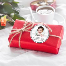 스티커네 주문제작 고급용지 원형 돌잔치스티커 돌답례품스티커, 원형 첫돌15 고급용지