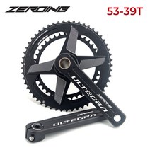 스프라켓 11 speed ZEROING-로드 바이크 2x10 /11/12 스피드 크랭크 체인 휠 CNC 50-34T 53-39T 더블 체인링 GXP 로드 접이식 자전거 크랭크셋, 07 Crank 53-39T_02 172.5mm, 1개