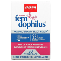 자로우 여성건강 유산균 펨 도피러스 비건 30캡슐, 30 Count