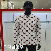 파사디 파사디 골프 남성 간절기 프린트 요꼬 에리 긴팔 티셔츠 Q20FTT023M