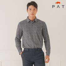 PAT 자가드 체크 카라 티셔츠
