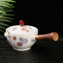 다도 다기 찻잔 세트 도자기 중국 Gongfu 차 휴대용 주전자 360 회전 메이커 및 인퓨저 가방, Teapot 07