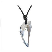 이빨 목걸이 서퍼 남자와 여자 골동품 크리스탈 늑대 송곳니 치아 펜던트 빈티지 늑대 보