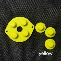 GG 버튼 전도성 고무 패드 교체 SEGA 하이 라이트 LCD 스크린 키트 세가 게임 기어 쉘, 04 Yellow
