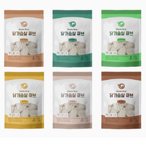 다즐샵 닭가슴살 큐브 6종 혼합 1세트, 6팩, 100g