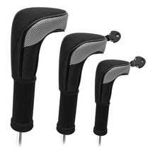 철제마네킹 남녀공용 골프 헤드 커버 고무 네오프렌 클럽 아이언 퍼터 보호 세트 번호 지퍼 인쇄, 4.grayDriver