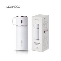 디오바코 화이트링 보온병 350ml 텀블러 물병, 1개