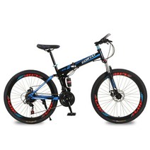 초등학생 중학생 자전거 입문용 ortat 26 inch steel frame mtb 휠, 블랙 블루, 협력사, 21 속도