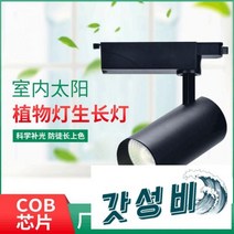 등 풀스펙트럼 원예 꽃집 다육보광등 벽 레일등, 30w [블랙 ] 4000K