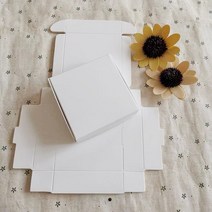 고급선물상자 DIY 크래프트 상자 화이트/브라운/블랙 종이 작은 비누 골판지 미니 보석 포장 판지 10 개 기프트박스 포장박스, 12 4x4x2.5 센치메터, 02 WHITE