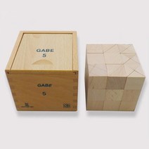 정육면체 삼각기둥 입체큐브 원목 가베 단품 프뢰벨 두돌장난감 창의력 3살