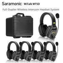 무선 Saramonic Witalk WT5D 전이중 통신 헤드셋 시스템 해양 듀플렉스 인터콤 보트 코치 마이크, [01] 위토크 WT5D
