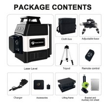 레이저수평기 레이져 레벨기 수평계 Pracmanu 미니 레이저 레벨 12 라인 3D 셀프 레벨링 360 수평 및 수직 크로스 그린 빔, 중국, 세트 4