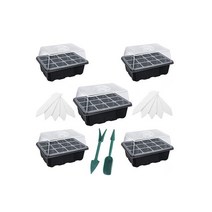 종자 스타터 씨앗 트레이 키트 재사용 가능한 묘목 시작 트레이 미니 전파자 스테이션, 검은색