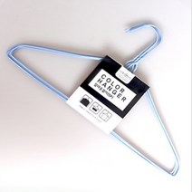 슬림한 디자인 칼라 철사 옷걸이 5p, 스카이블루