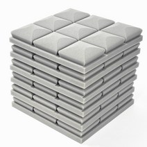 벽에붙이는 방음패드 대량판매 30x30x5cm 홈노래방 녹음실 방음 흡음공사 시공 소음방지, 6개 (양면 테이프 포함), 회색