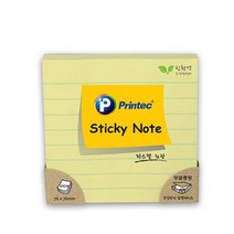 프린텍 스티키노트 노트형노랑(76X76-100매) L7676Y