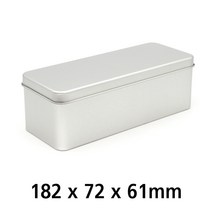 S042 화영제관 은색 사각틴케이스 쿠키 케이스 마카롱 케이스, 1개, 실버