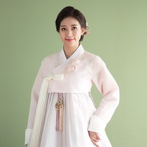 김홍갑한복 [한복대여]다솜 패일핑크 앤 달무리그레이 혼주 하객한복 한복 세트