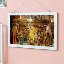 아트박스/꾸밈 ns115-행잉액자_아기예수태어난날(사각가로대형)