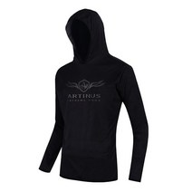 아티누스 AT-576 플리스 후드 티셔츠 블랙 낚시복, 2L(105)