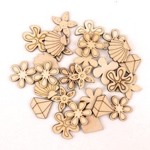20-40mm 나무 동물 케이크 모양 수제 홈 공예 매달려 액세서리 그림 스크랩북 DIY MZ281, 06 7_03 35pcs