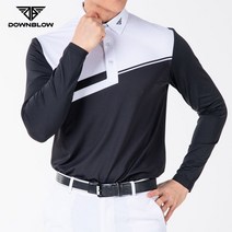 스포츠_ 다운블로우-남성 숄더배색 스판 긴팔티셔츠 5007M