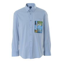 바쏘옴므 바쏘옴므 세미오버핏 아트웍 드로잉 셔츠(WSV1TT39A)