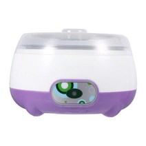 요구르트 메이커 전기 자동 요구르트 beker 기계 스테인레스 스틸 라이너 1l 용량 요구르트 diy 도구 주방 가전, 보라색, 협력사