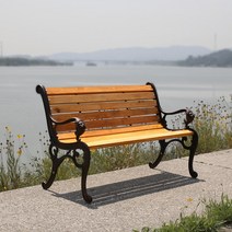 뉴라이온 2인 3인 벤치 야외 공원 정원 테라스, 2인용-네추럴