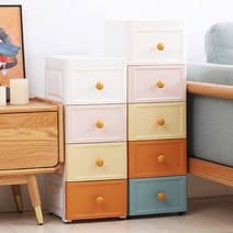 행운스타 혼합색 플라스틱 정리장 옷장 서랍장 CG116, 7층, 블루색 26cm