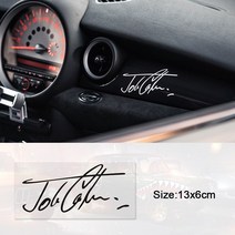 자동차휠 미니 쿠퍼 스티커 JCW f56 R55 R56 R60 R61 F54 F55 F56 F60 Countryman Accessories decoration, 13 N 6cm, Black