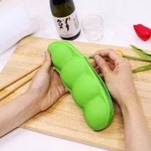 잘자란 완두콩 필통 파우치 실리콘 야채 인싸템