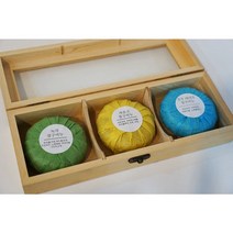 두손공방더솝 수제비누선물세트 (절구에 찧은 천연수제비누 2구/3구) + 상자포장, 3구세트