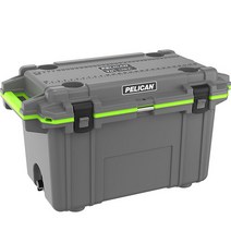 펠리칸 아이스박스 70QT (66L) 낚시 쿨러 캠핑 아이스 박스 가방 케리어 캐리어 휴대용 보냉 낚시용 캠핑용 대형 아이스 백 바퀴 아이스쿨러 군용 대형 보냉백, 70QT (66L) 다크그레이 / 그린