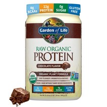 Garden of Life 로 오가닉 프로틴 파우더 초콜릿 20회분 BCAA 글루텐 프리 논GMO 플랜트 베이스 슈가, Chocolate, 20 Servings (Pack of 1)