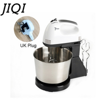 가정용반죽기 제빵반죽기 jiqi 7 파일 반죽 믹서 egg beater food blender 주방 전기 푸드 프로세서 핸드 헬드 크림 우유 110v, 220v 영국 플러그