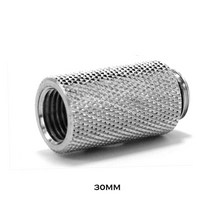 커스텀수냉 고사양컴퓨터 게이밍데스크탑 익스텐더 피팅 10mm M-F G1/4 수냉 용 블랙/실버 니켈, 한개옵션1, 08 Silver 30mm